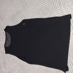 Black net tank top